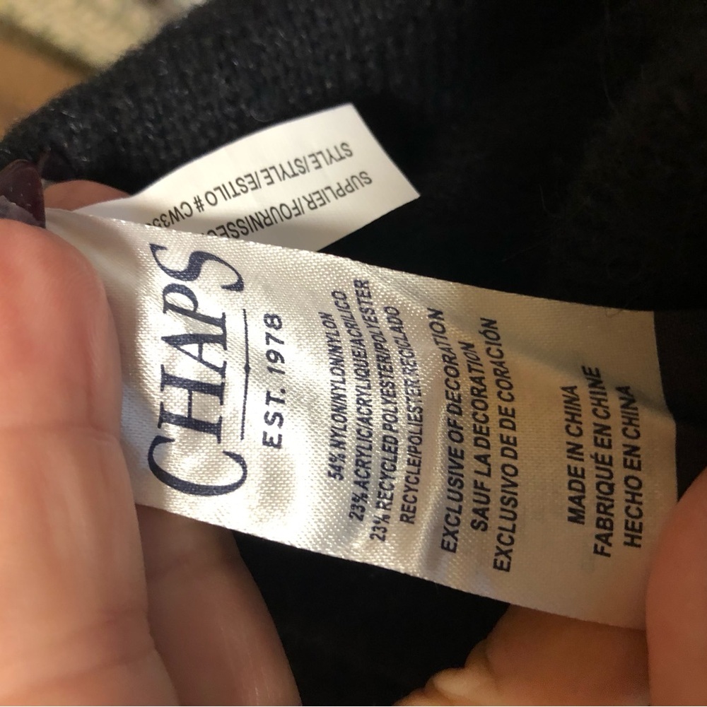 Chaps Black Cable-Knit Button Cardigan/sweater - Picture 11 of 11